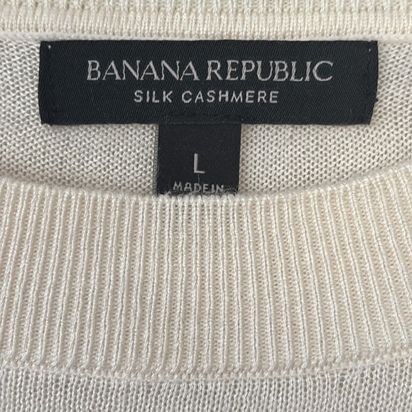Banana Republic Silk Cashmere Relaxed Zebra Print  Crewneck Sweater L - Picture 5 of 7